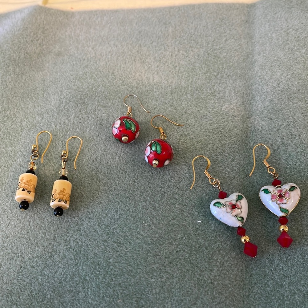 Cloisonné Asian Fashion earrings